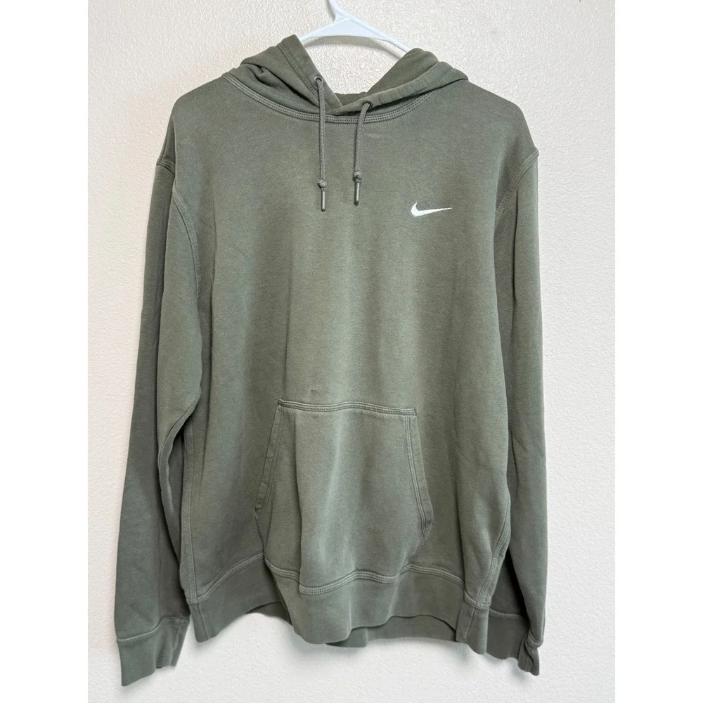 Nike Mens Sportswear Club Fleece Hoodie Olive Green XL BV2654-327